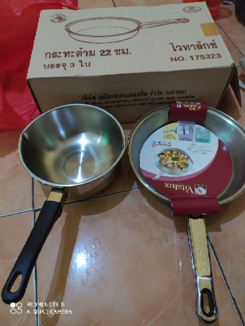 Penggorengan Stainless Zebra Fry Pan Vitalux 22cm 175323 (00230.00042)