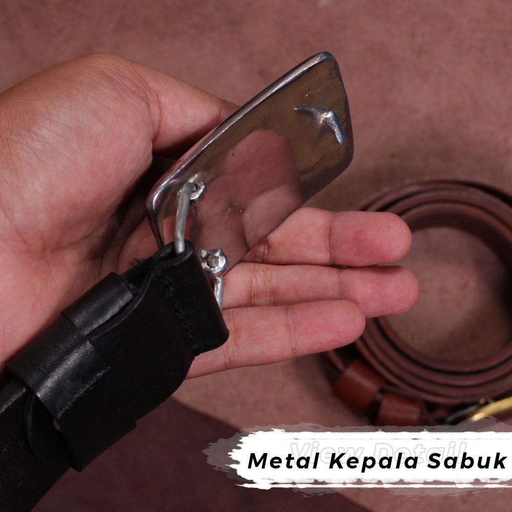 Sabuk Gesper Ikat Pinggang Pria Bahan Kulit Sapi Asli Kulit 100% Genuine Leather Belt SABUK SQIP KUALITAS TERJAMIN MEMUASKAN