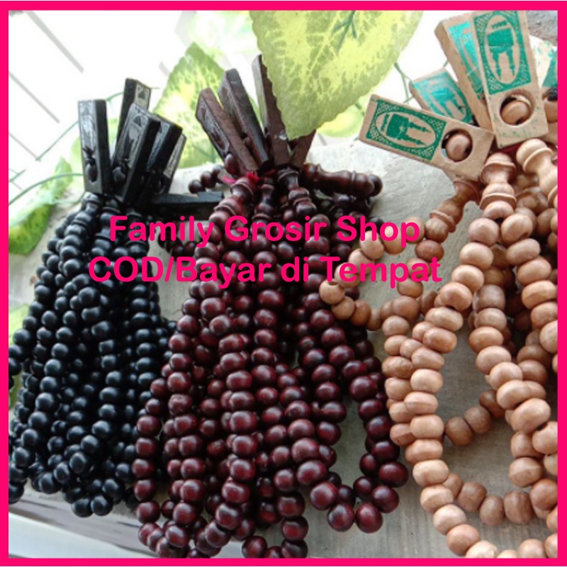 Tasbih Kayu isi 33/99 diameter 7-8mm Tasbih kayu isi 99 Tasbih Sholat