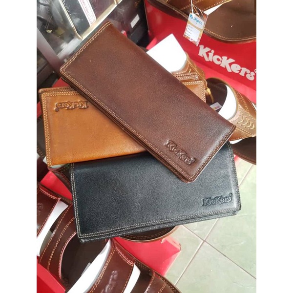Dompet Pria Kulit Asli Panjang Embos Kickers - Tanpa Kain Furing