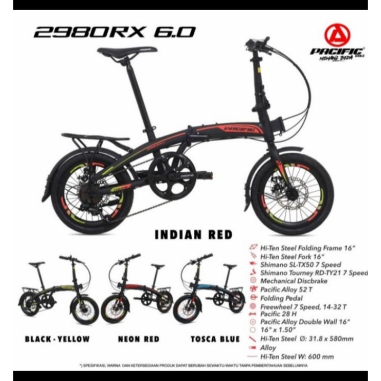 FoldingBike/Sepeda Lipet 16 2980 RX 6.0 Bagasi