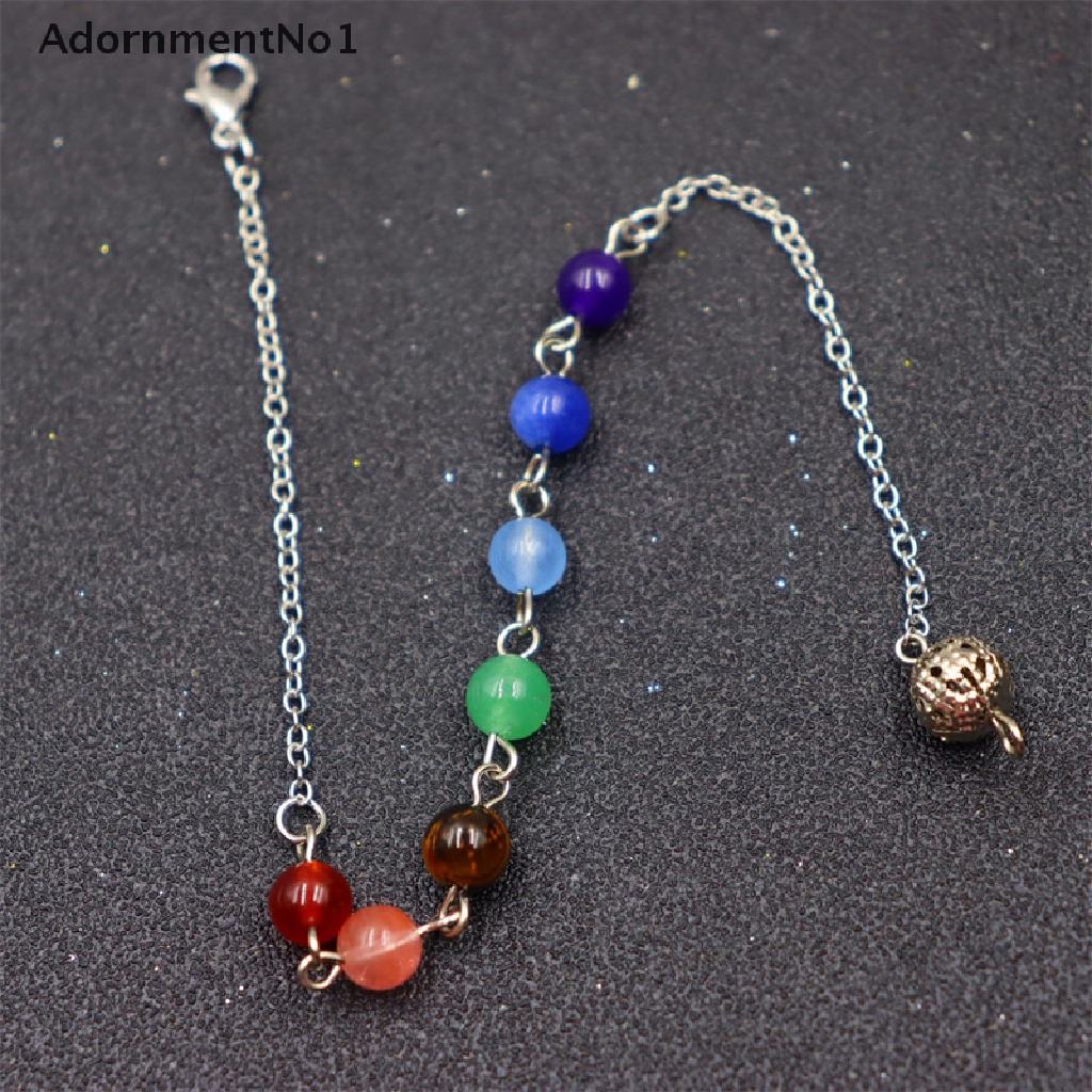 (AdornmentNo1) Kalung Rantai Liontin Piramida Kristal Chakra Reiki Alami Untuk Pria / Wanita