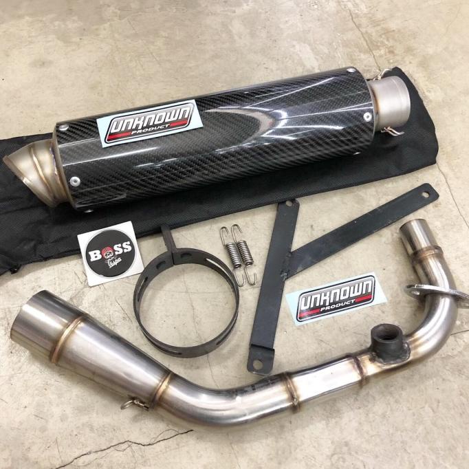 Knalpot Unknown Falcon V2 Fullsystem Vespa Sprint Primavera S LX LXV BOSSVES73 Kualitas Baik