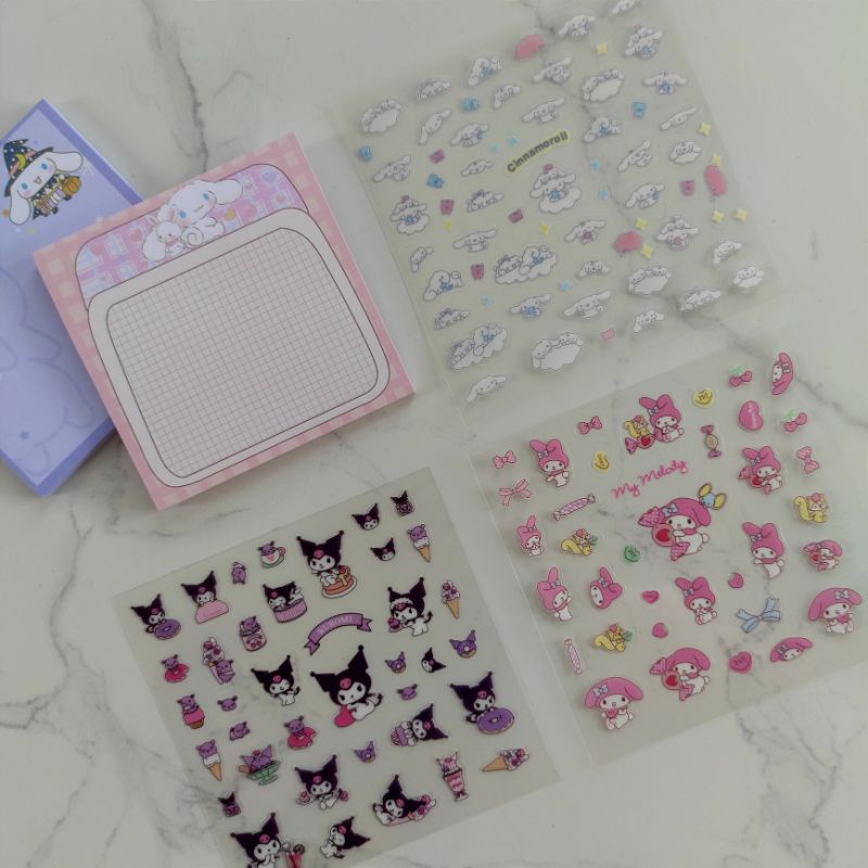 

STICKER DECO MOTIF KARTUN SANRIO | KUROMI, CINNAMOROLL, MELODY, HELLO KITTY