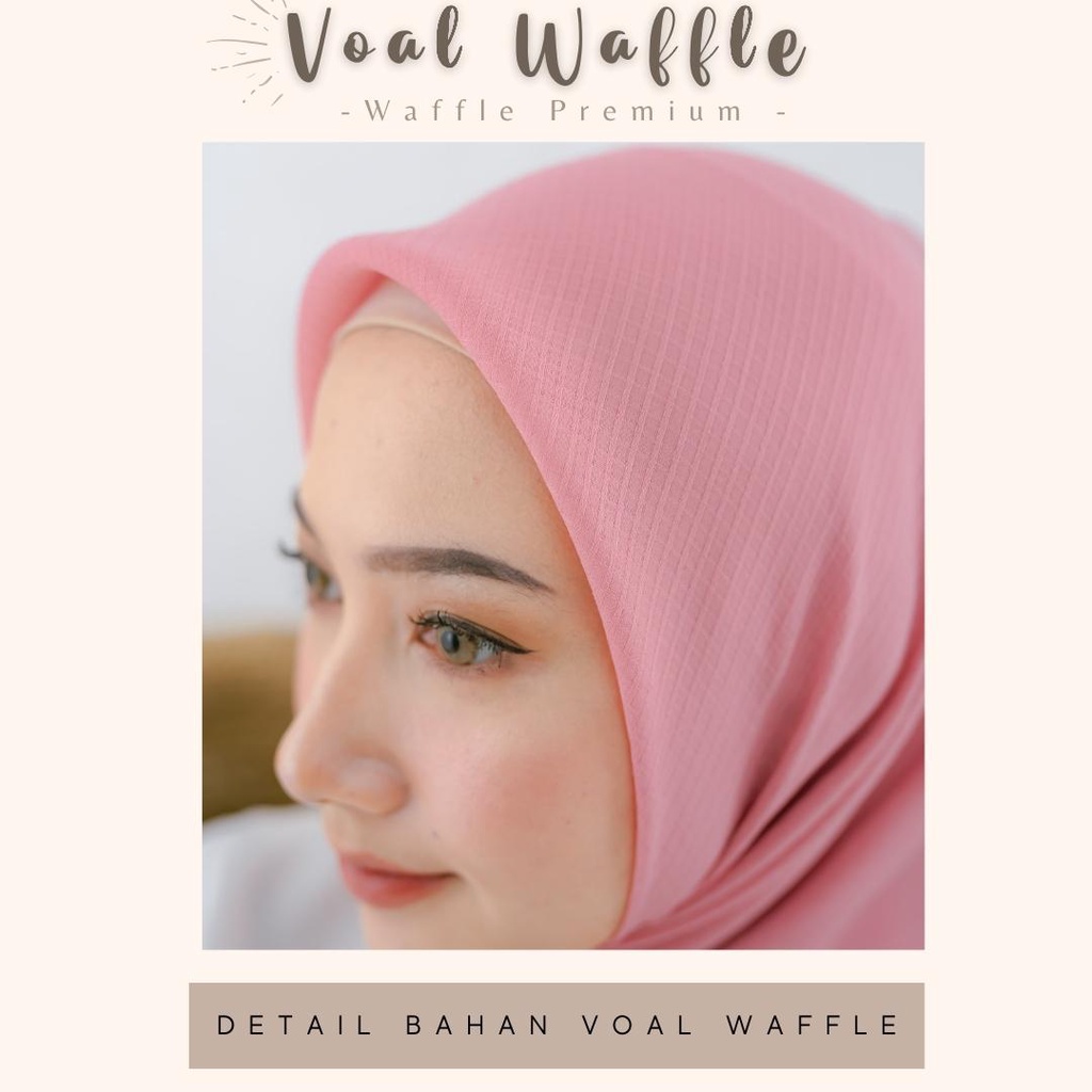 hijab voal waffle cendana premium lasercut segiempat voile ultrafine cendana jilbab laser cut ironle