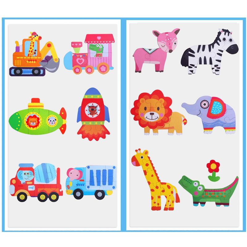 My First Puzzle Animal Mainan Anak Puzzle Kayu Puzzle Anak Mainan Montessori Wooden Puzzle