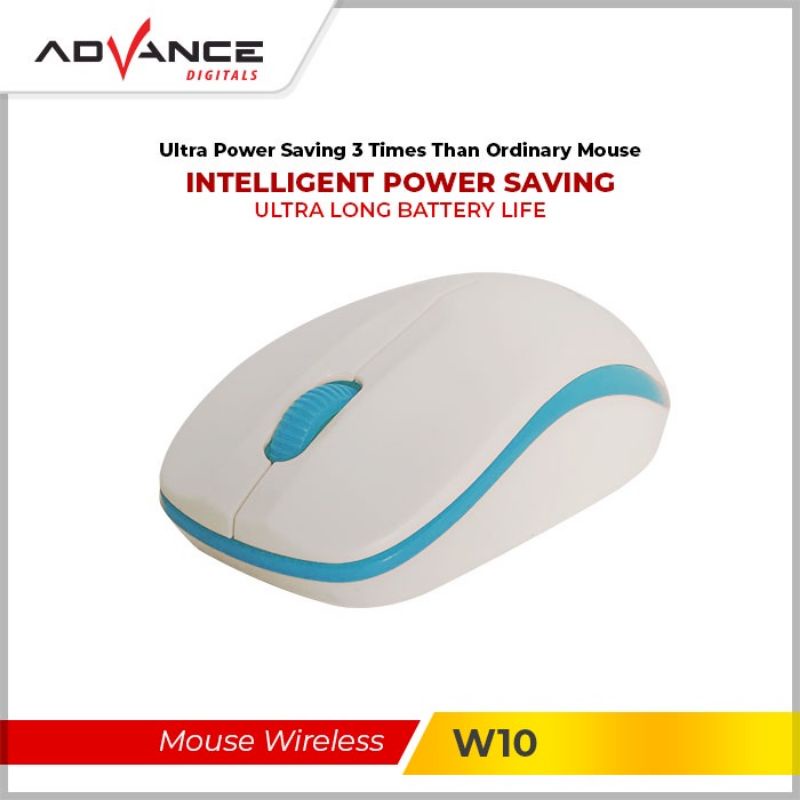 Mouse Wireless W10 Kursor Akurat Cocok untuk PC Laptop Original - Garansi 1 Tahun advance