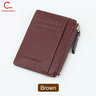 Dompet Kecil Pria Wanita Bahan Kulit PU Lembut Tipis 