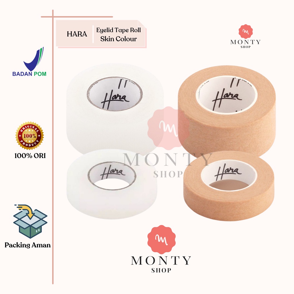 ORIGINAL 100% READY STOCK Haqu Hara HAQUHARA Eyelid Tape Roll Skin Colour / Transparent (Small / Lar