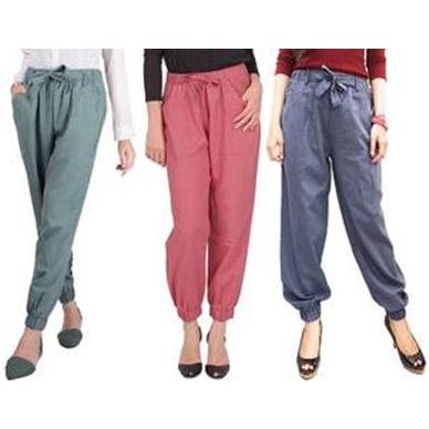 Celana Joger wanita Katun Denim Supernova,Joger Basic Pants, Celana Panjang Wanita