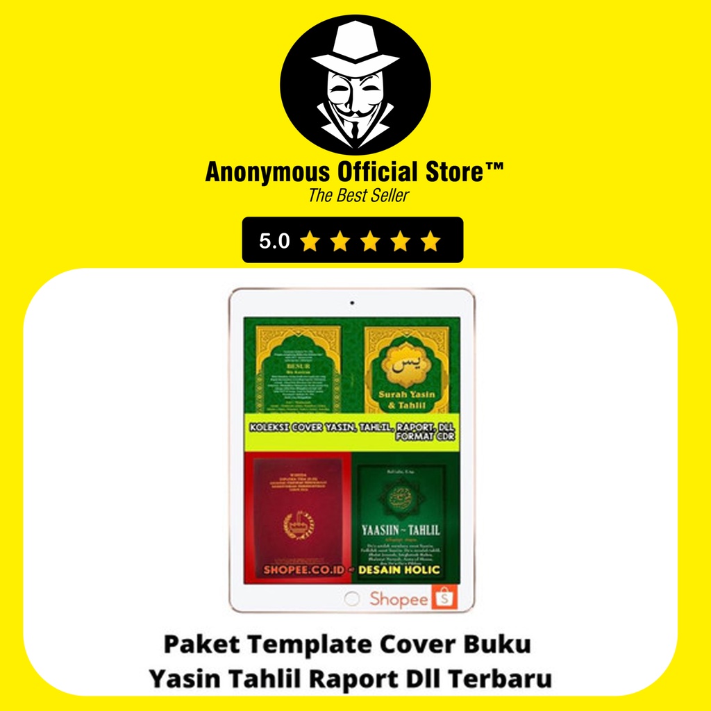 KOLEKSI TEMPLATE DESAIN COVER BUKU YASIN YAHLIL RAPORT RAPOT PREMIUM LIFETIME SIAP EDIT FORMAT CDR