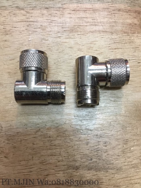 Konektor Adapter UHF male ke UHF female Right Angle 90degre