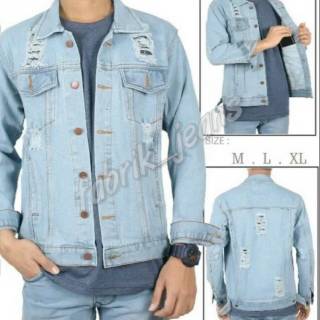 5700 Model Jaket Levis Sobek Terbaru