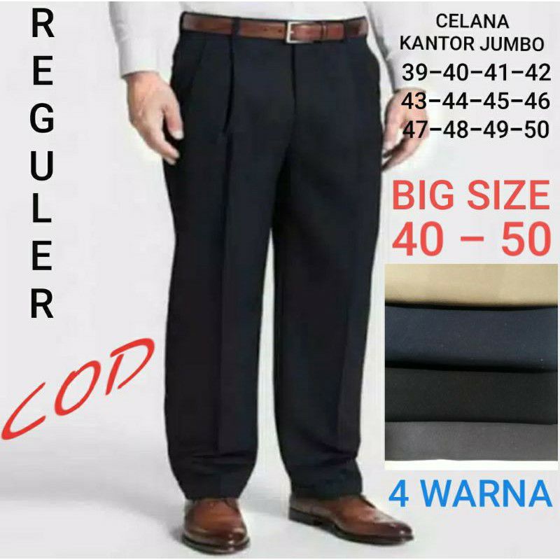 CELANA KERJA PRIA CELANA KAIN / FORMAL / BAHAN / KANTOR / JUMBO / CELANA BAHAN HITAM PRIA MURAH