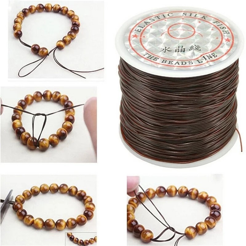 Tali Benang Karet Elastis 60 Meter Super Kuat Bahan Craft Gelang Kalung Manik Manik DIY