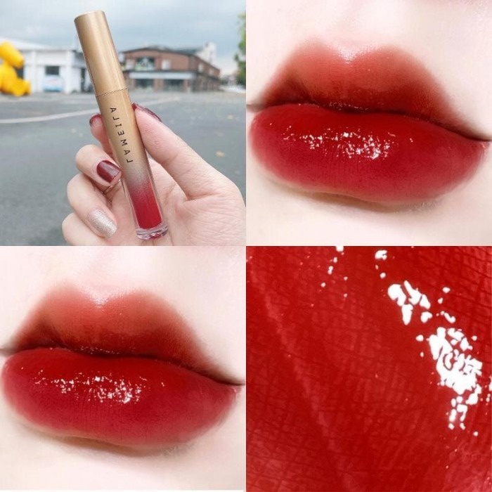 Lipstik LAMEILA Lipstick Gold Lip Glaze Cair Pelembab Bibir Anti Air Tahan Lama 1021