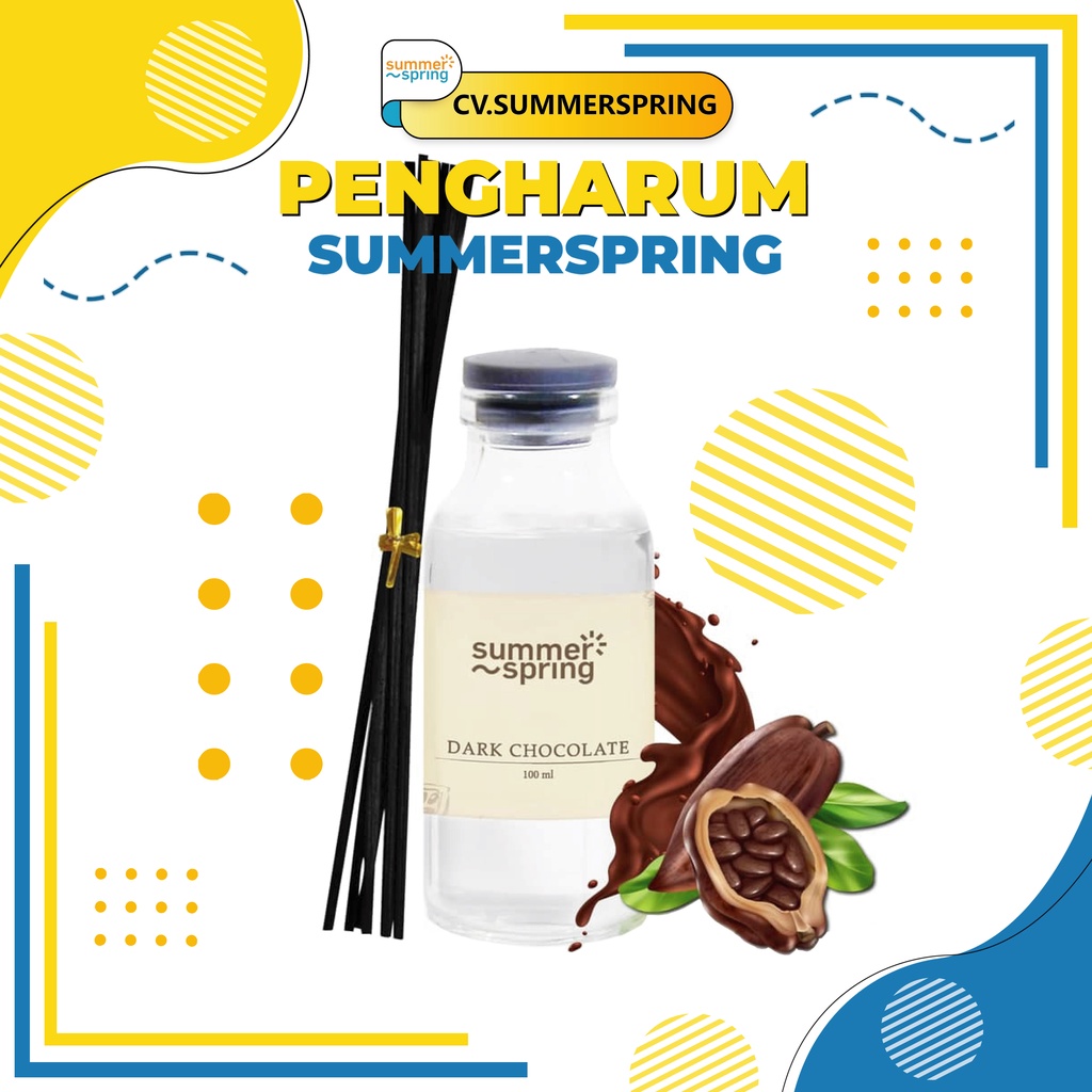 Summer Spring - Refill Reed Diffuser - Pengharum Pewangi Parfum Ruangan Mobil Toilet Ruang Tamu Dapur Lemari Pakaian Kamar Mandi Tidur Closet Wc - 100ml