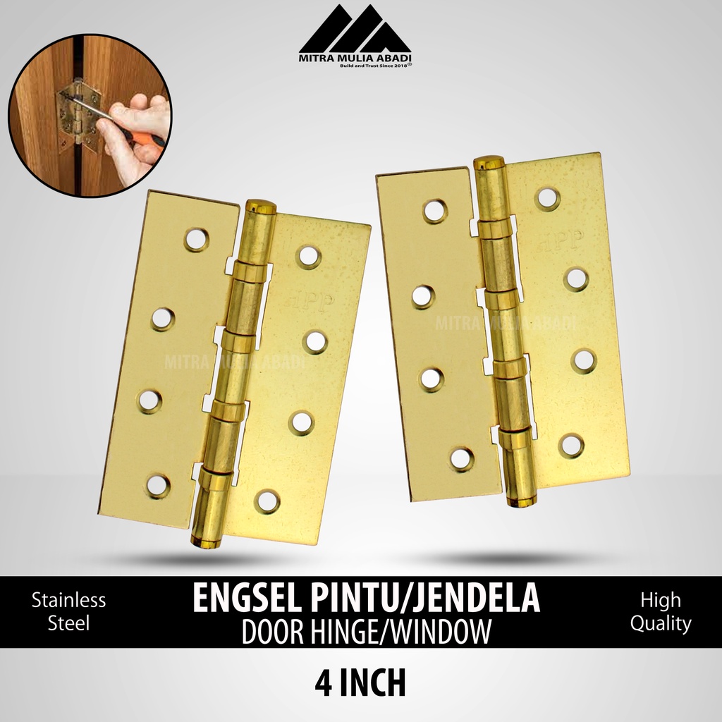 Engsel Pintu 4&quot;  GOLD  HPP TEBAL