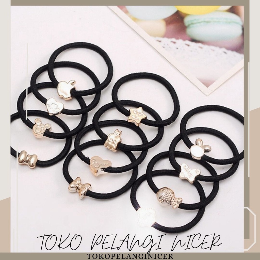 Ikat Rambut Karet Korea Jewelry Motif Karakter Random Hairband Aksesoris Rambut Murah Kuncir Karet Rambut