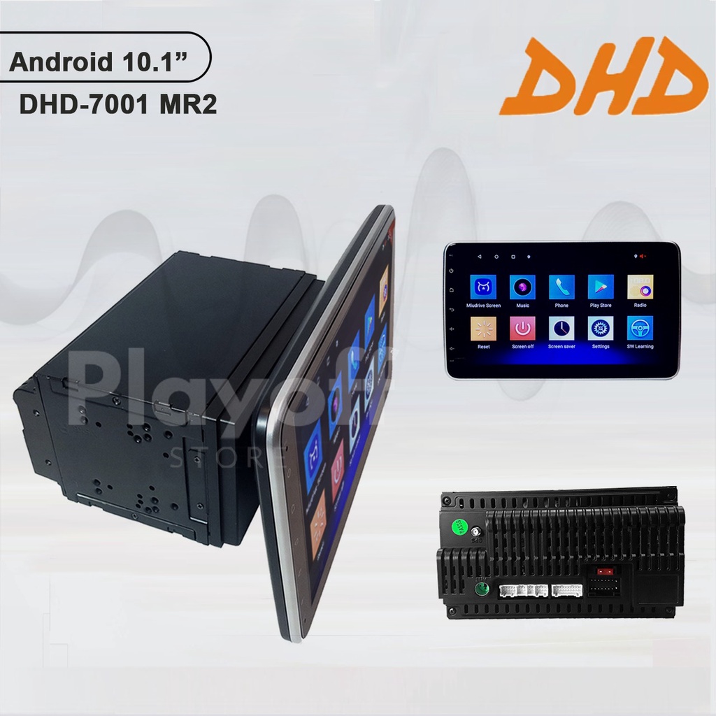 Head Unit Android 10 Inch Manual Rotary 180° Flexible Movement Wifi Bluetooth