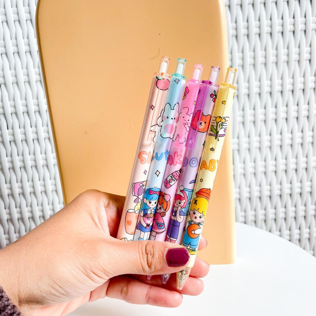 

PULPEN CETEK CUTE GAMBAR LITTLE GIRLS WARNA PASTEL READY 5 MODEL WARNA PEN TINTA GEL ALAT TULIS SEKOLAH ANAK