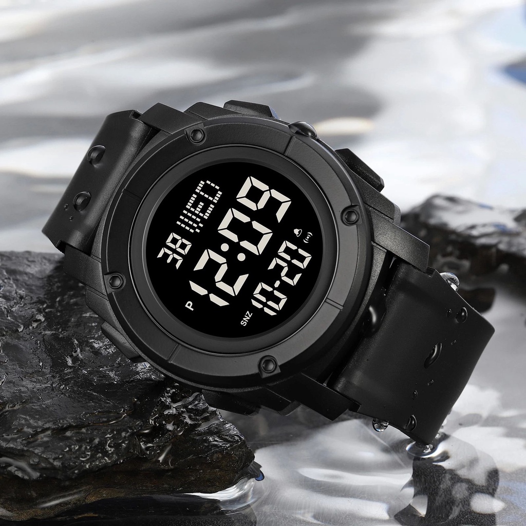 SKMEI 1853 Jam Tangan Pria Digital Chronograph Sport Watch Anti Air Tali Rubber WATCHKITE WKOS