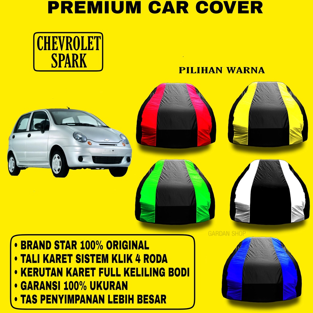 Body Cover CHEVROLET SPARK Garis 2 WARNA Penutup Pelindung Bodi Mobil Chevrolet Spark PREMIUM