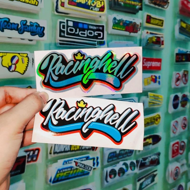 Sticker printing RACINGHELL bahan oracal