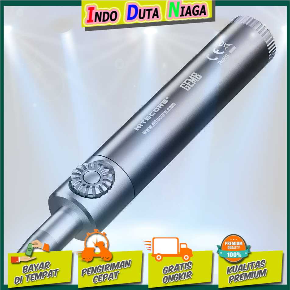 IDN TOOLS - Nitecore GEM8 Senter Indentifikasi Batu Mulia XP-L HI V3 500 Lumens