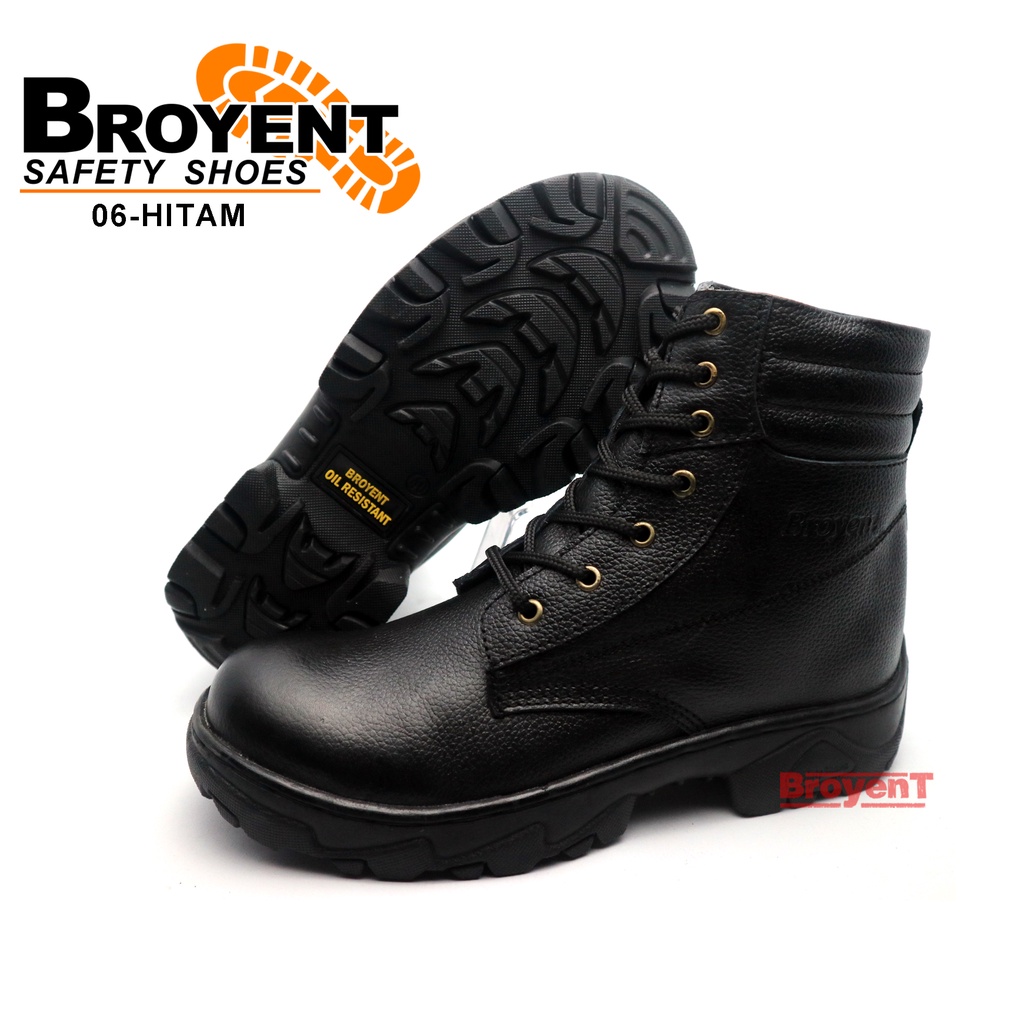 Sepatu Safety Boots Tali Kulit Asli 01