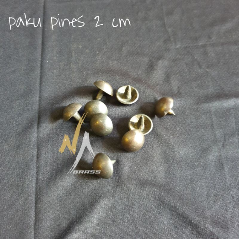 Paku Pines Kuningan Paku Pintu Antik Aksesoris Paku Pintu Pagar Ukuran 2 cm