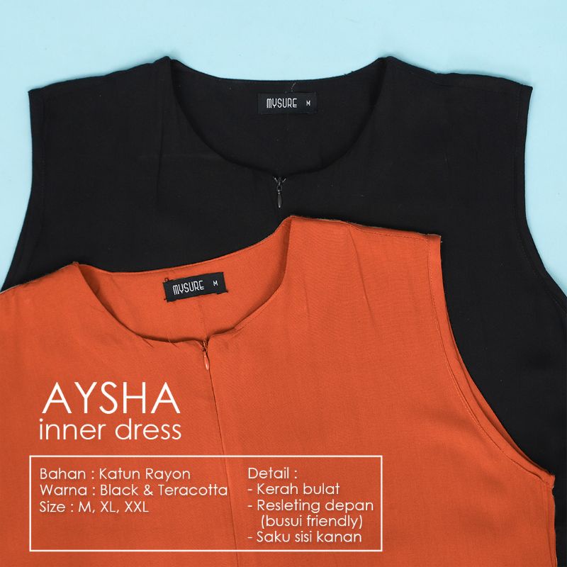 AYSHA INNER DRESS BY MYSURE / DRESS GAMIS MUSLIM