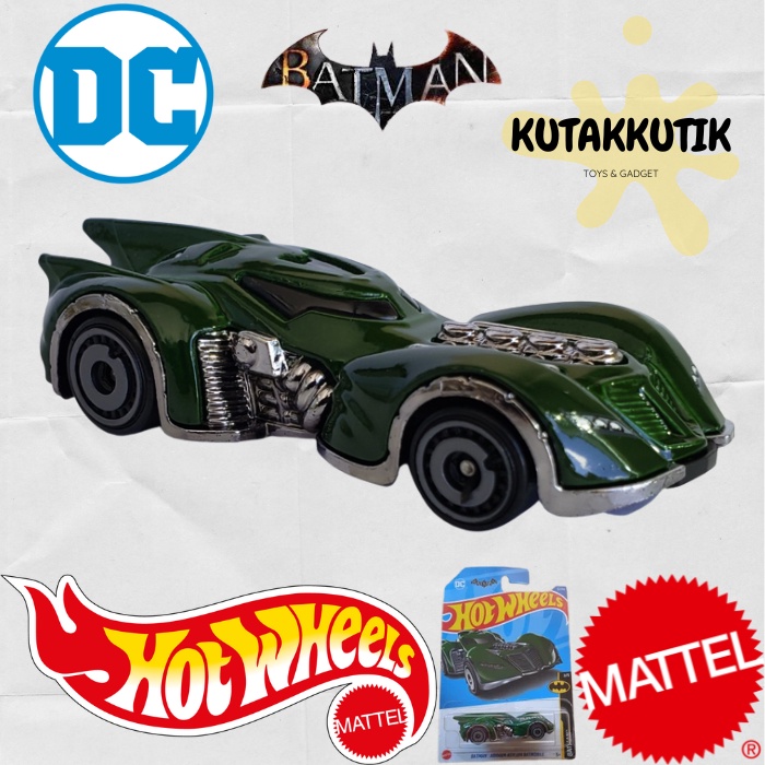 Hot Wheels Batman Arkham Asylum Batmobile Hijau Tua Lot B 2022