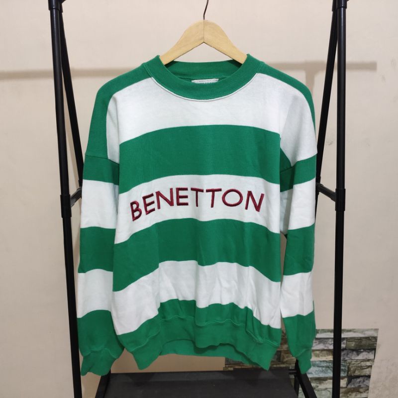 Vintage Benetton Sweatshirt Rugby Colour 90s Second Original