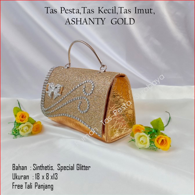 Tas Pesta,Tas Kecil,Tas Imut,ASHANTY  GOLD