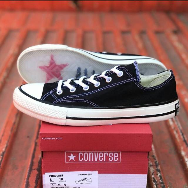 13919 (Bayar Ditempat) DS Sepatu Converse 70s Low Transparan Hitam Sneakers Pria Sekolah Cowok Keren