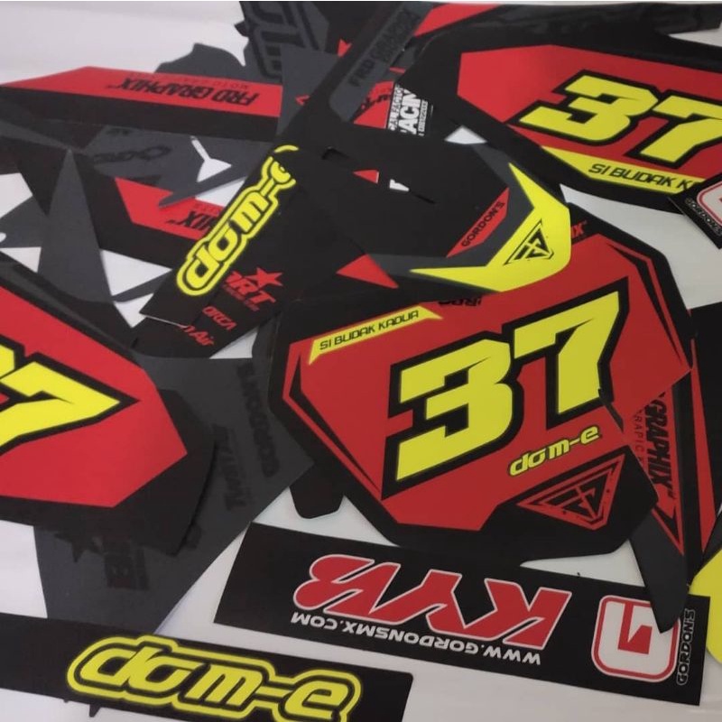 Decal custom KTM 85 MODIF laminasi glossy