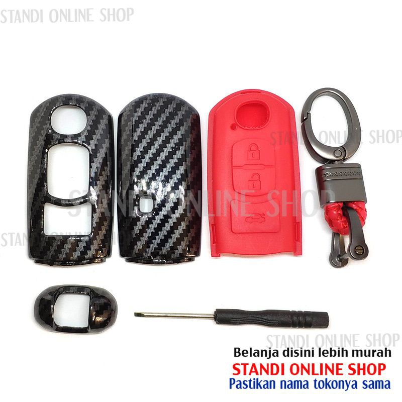 Cover Kunci Smart Key Sarung Kunci Mazda CX5 CX9 Mazda 6 Carbon