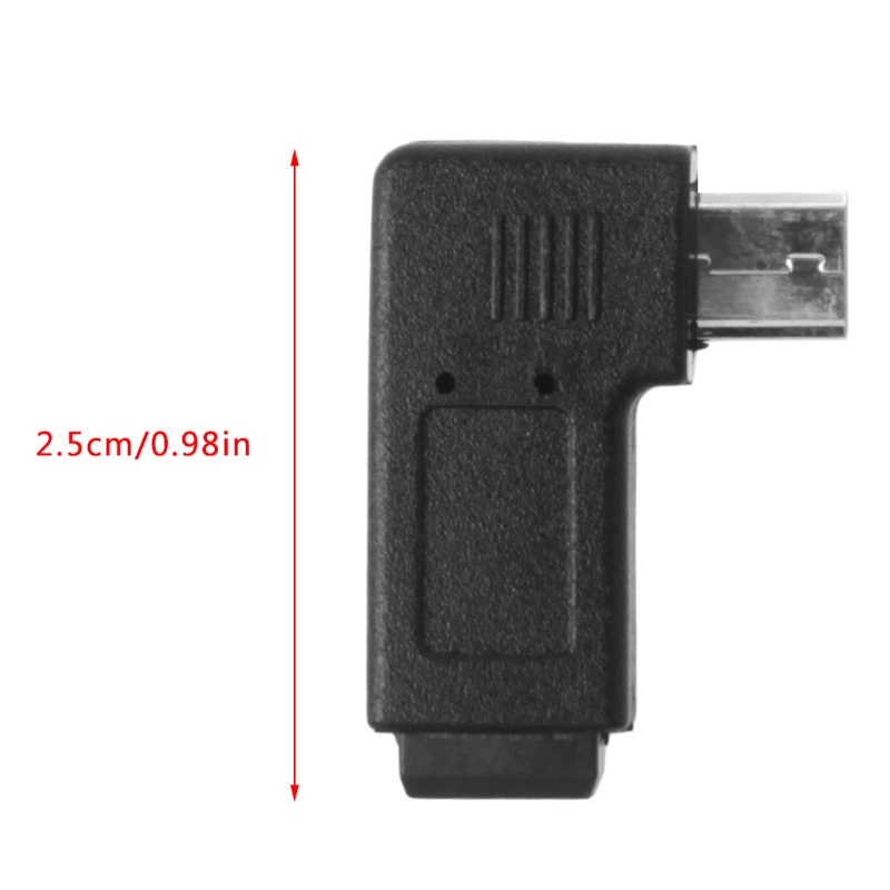 VIVI   90° Left &amp; Right Angled Mini USB 5Pin Female To Micro USB Male Data Sync Adapter