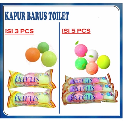 KAPUR BARUS BOLA ISI 3 / ISI 5 BALL BESAR KAMPER Colour Ball PENGHARUM LEMARI TOILET WC