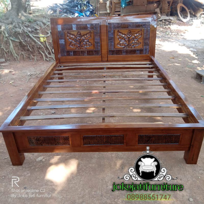 dipan minimalis jati 160*200