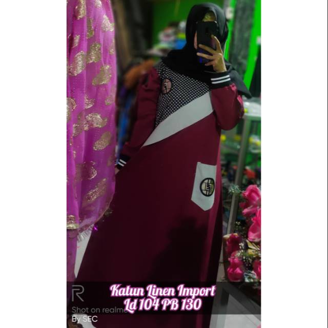 Gamis Katun Linen Import