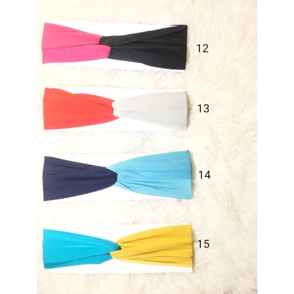 HB03 Headband Bandana Biasa Simpul Polos 22cm