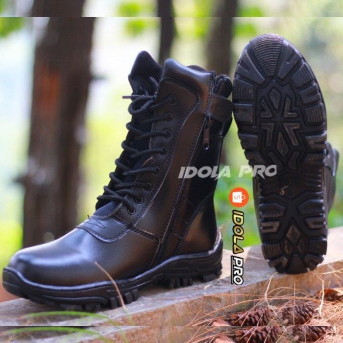 SKD  PDL Polri Murah Doff Sol Satpam TNI Polisi Sepatu Boost Satpolpp Hitam