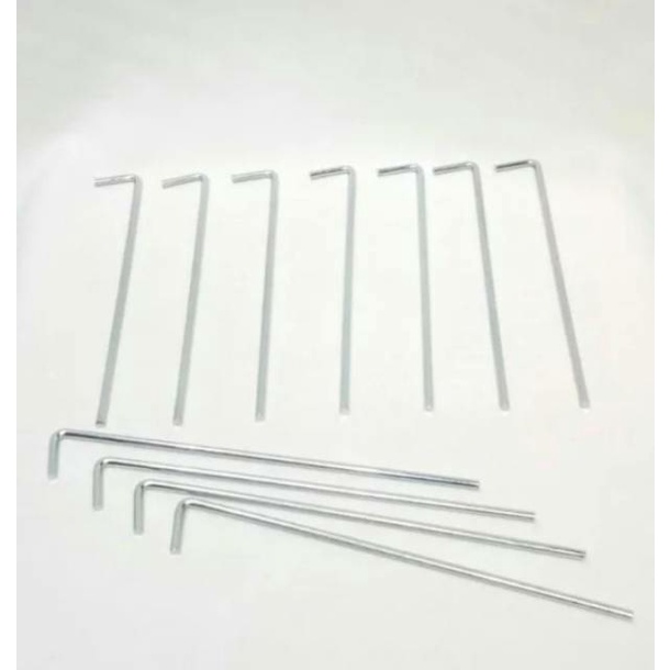 Bisa (COD) Paket Pasak Isi 10 Pcs + Tali Perusik - Tali Tenda