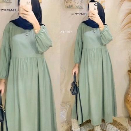 Penjualan Terbanyak.. Long tunik jumbo import katun rayon twill motif polos busui friendly / Tunik w