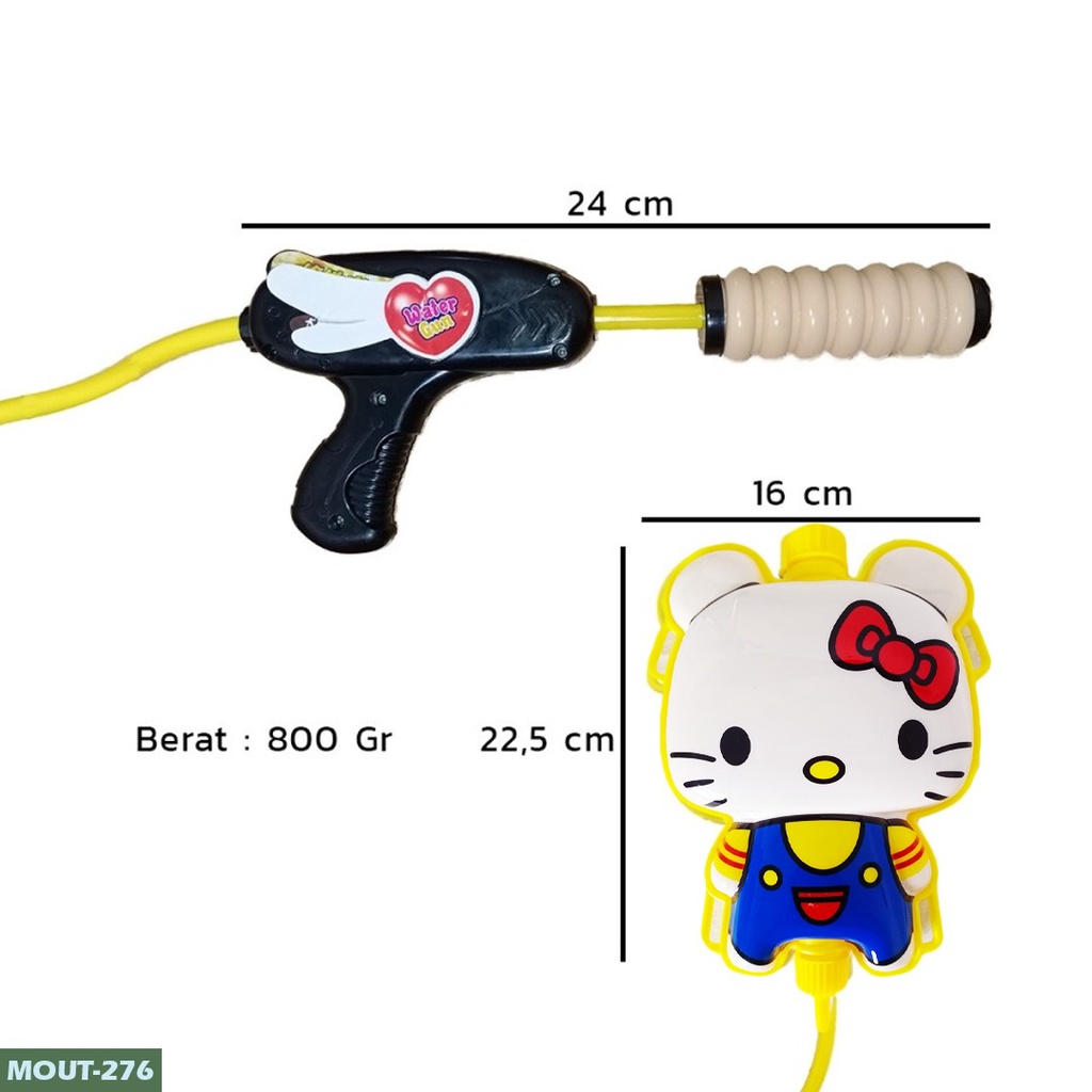 WATER GUN BAG mainan pistol air tas backpack anak marvel tembakan  New