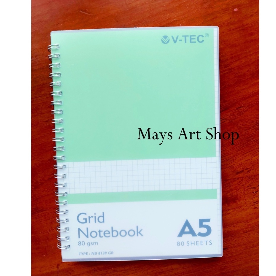 

Baru Murah Notebook V-Tec Grid A5 Ring Spiral 80 sheets / Buku Tulis / Jurnal / Notes Buku Tulis Teks Note Book Kotak