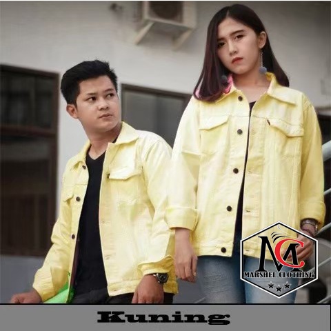 RCL - JAKET JEANS COUPLE PRIA WANITA / COUPLE WARNA OVERSIZE