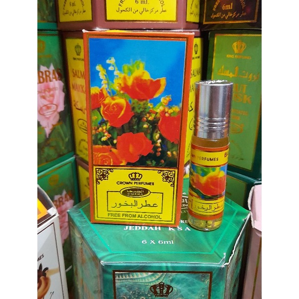 minyak wangi al bakhur bukhur dobha 6 ml aroma saudi non alkohol